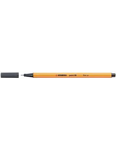 Stabilo Point 88 Feutre de Pointe Fina de Fibre - Trait de 0.4 mm - Encre Avec Base de Eau - Couleur Gris Intenso