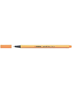 Stabilo Point 88 Feutre de Pointe Fina de Fibre - Trait de 0.4 mm - Encre Avec Base de Eau - Couleur Orange Neon