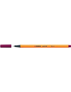 Stabilo Point 88 Feutre de Pointe Fina de Fibre - Trait de 0.4 mm - Encre Avec Base de Eau - Couleur Purpura