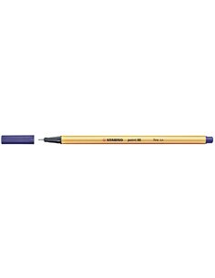 Stabilo Point 88 Feutre de Pointe Fina de Fibre - Trait de 0.4 mm - Encre Avec Base de Eau - Couleur Bleu Noche