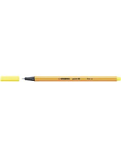 Stabilo Point 88 Feutre de Pointe Fina de Fibre - Trait de 0.4 mm - Encre Avec Base de Eau - Couleur Jaune Limon