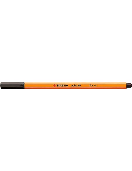 Stabilo Point 88 Feutre de Pointe Fina de Fibre - Trait de 0.4 mm - Encre Avec Base de Eau - Couleur Ocre