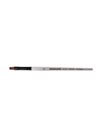 Daler Rowney Graduate Pincel Acuarela - Pelo Sintetico - Mango Corto - Plano Sombreador Nº8