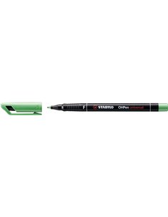 Stabilo OHPen Feutre Permanent - Pointe Fina - Trait de 0.7mm - Agarre Antidérapant - Tapon Ventilado - Couleur Vert