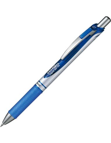 Pentel Energel Stylo à bille de Bola Retractil - Pointe 0.7mm - Trait 0.35mm - Encre Gel - Rechargeable - Grip de Agarre - Clip 