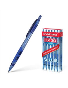 Erichkrause Stylo à bille Automatico Xr-30 - Corps Translucido Redondo - Zona de Agarre Ergonomica - Pointe de 5 Canales - Encre