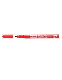 Pentel Pen N50S Feutre Permanent - Pointe Fina 3.18mm - Résistant à Eau et Luz - Couleur Rouge