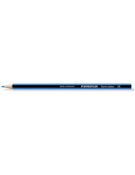 Staedtler Noris Colour 185 Crayon Hexagonal de Couleur - Resistencia à la Rotura - Material Wopex - Couleur Bleu