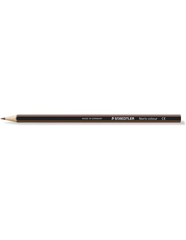 Staedtler Noris Colour 185 Crayon Hexagonal de Couleur - Resistencia à la Rotura - Material Wopex - Couleur Siena Tostada