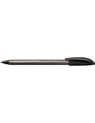 Staedtler Ball 4320 M Stylo à bille Pointe de Bola 1mm - Escritura Doux - Corps Triangular - Couleur Noir