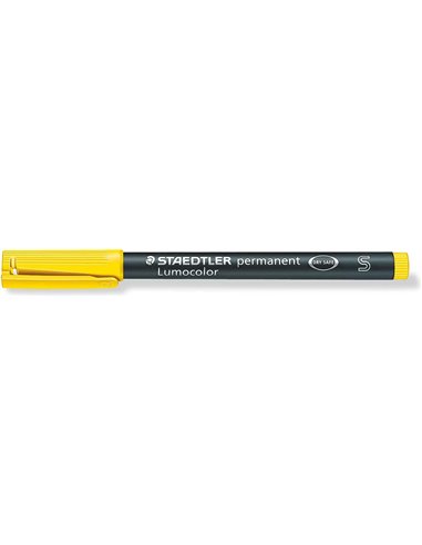 Staedtler Lumocolor Permanent 313 Feutre Permanent de Pointe Fina - Trait 0.4mm Aprox - Séchage rapide - Couleur Jaune