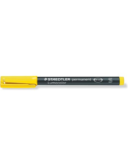 Staedtler Lumocolor Permanent 313 Feutre Permanent de Pointe Fina - Trait 0.4mm Aprox - Séchage rapide - Couleur Jaune