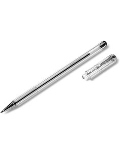 Pentel SuperB Stylo à bille de Bola - Pointe Fina 0.7mm - Trait 0.35mm - Encre Avec Base de Aceite - Couleur Noir