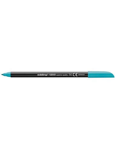 Edding 1200 Feutre - Pointe Ronde - Trait entre 0.5 et 1 mm. - Encre Avec Base de Eau - Couleur Bleu Turquoise