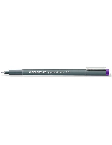 Staedtler Pigment Liner 308 Feutre Calibrado - Trait 0.3mm - Séchage rapide - Couleur Violet