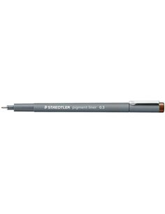 Staedtler Pigment Liner 308 Feutre Calibrado - Trait 0.3mm - Séchage rapide - Couleur Marron