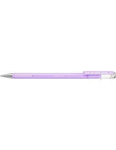 Pentel Hybrid Milky Stylo à bille de Bola - Pointe Fina 0.8mm - Trait 0.4mm - Encre de Gel Opaca - Couleur Violet Pastel
