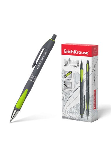 Erichkrause Megapolis Concept Portaminas 0.5mm HB - Corps Redondo Avec Clip - Zona de Agarre Ergonomica - Pour Minas de 0.5mm - 