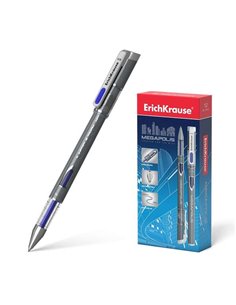 Erichkrause Megapolis Gel Stylo à bille Encre Gel - Pointe de 0.5mm - Corps Redondo Opaco - Ventanilla de Control de Encre - Cou