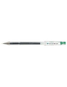 Pilot Stylo à bille de Gel G-Tec C4 - Extra Fino - Rechargeable - Pointe de Bola 0.4mm - Trait 0.2mm - Couleur Vert