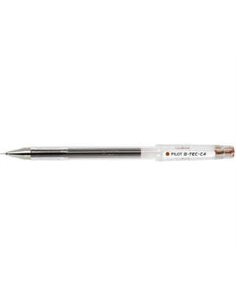 Pilot Stylo à bille de Gel G-Tec C4 - Extra Fino - Rechargeable - Pointe de Bola 0.4mm - Trait 0.2mm - Couleur Marron