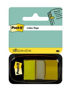 Post-it Index Dispensador Avec 50 Marcadores Reposicionables 25.4 x 43.2mm - Adherencia Firme - Pour Marcar, Señalar ou Destacar
