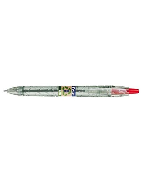 Pilot Stylo à bille de Bola Retractil B2P Ecoball BeGreen - Pointe Ronde 1mm - Trait 0.27mm - 86,64% de Plastico Reciclado - Rec