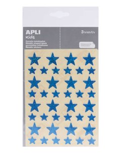 Apli Gomets Estrella Holograficos - Taille 12.5mm et 19.5mm - Adhésif permanent - 120 Gomets Par Sac - Desarrollo de Habilidades