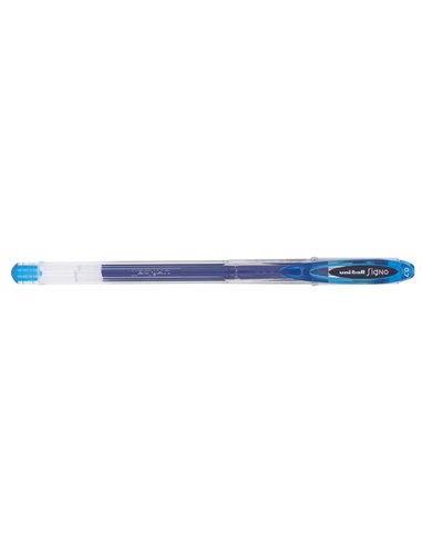 Uni-ball UM-120 Stylo à bille de Encre Gel - Pointe de Bola 0.7mm - Encre Résistant à l'eau et Luz - Couleur Bleu Clair