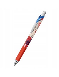 Pentel Energel Stylo à bille de Encre Gel Retractil 0.7mm - Trait 0.35mm - Rechargeable - Grip de Agarre - Encre Couleur Bleu - 