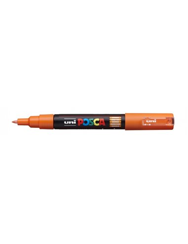 Posca PC-1M Marqueur de Pintura - Pointe Conica 0.7mm - Encre Base al Eau - No Permanent - Résistant à la Luz - Couleur Orange