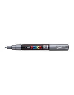 Posca PC-1M Marqueur de Pintura - Pointe de Polyester Conica 0.7mm - Encre Base al Eau - Résistant à la Luz - Couleur Argent