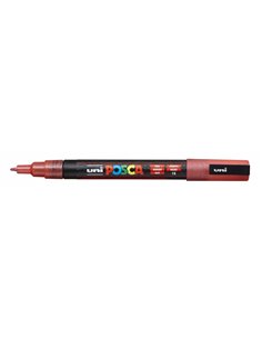 Posca PC-3ML Marqueur de Pintura - Pointe Conica de Polyester 0.9-1.3mm - Encre Base al Eau - Résistant à la Luz - Couleur Rouge