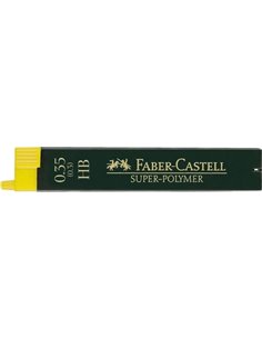 Faber-Castell 9063 Pack de 12 Minas Super-Polymer Pour Portaminas 0.3 HB - Résistants et Suaves