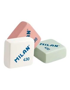 Milan 430 Goma de Borrar Cuadrada - Miga de Pan - Doux Caucho Sintetico - Couleurs assorties