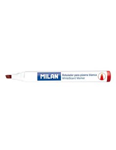 Milan Feutres Pour Tableau Blanca Avec Pointe Biselada - Pointe 1 - 4 mm - Encre à Base de Alcohol - Borrable en Seco - Couleur 