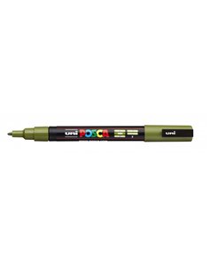 Posca PC-3M Marqueur de Pintura - Pointe Conica de Polyester 0.9-1.3mm - Encre Base al Eau - Résistant à la Luz - Couleur Vert K
