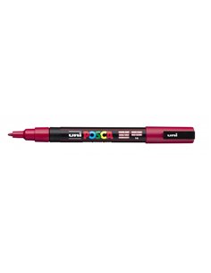 Posca PC-3M Marqueur de Pintura - Pointe Conica 0.9-1.3mm - Encre Base al Eau - Résistant à la Luz - Couleur Rouge Foncé
