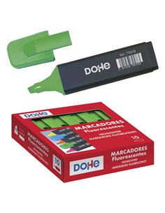 Dohe Marcadores Fluorescentes - Pointe Biselada de 1-5mm - Clip en la Capucha - Adapté Pour Todo Tipo de Papier - Couleur Vert