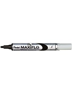 Pentel Maxiflo Feutre Pour Tableau Blanca - Regulacion du Flujo de Encre - Pointe de Bala - Ancho de Linea 2mm - 50% de Material