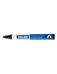 Milan Feutre Permanent Pointe Biselada - Pointe 1 - 4mm - Encre à Base de Alcohol - Couleur Noir