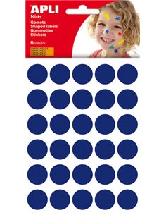 Apli Sac de 180 Gomets Redondos Ø 20mm - Adhésif permanent - Desarrollo de Habilidades et Creatividad - Idéal Pour Escuelas Infa