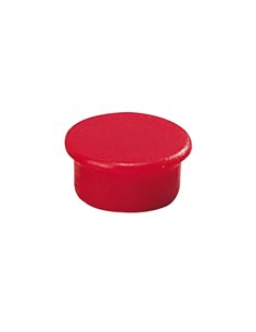 Dahle 95513 Pack de 10 Imanes Pour Tableau Blanca - Diametro de 13mm - Couleur Rouge