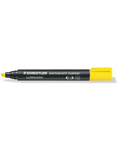 Staedtler Lumocolor 350 Feutre Permanent - Pointe Biselada 2-5mm aprox. - Encre Base de Alcohol - Séchage rapide - Couleur Jaune