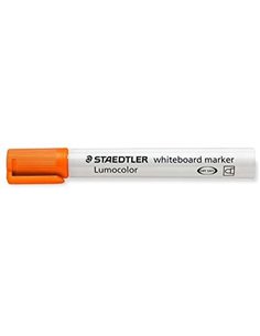 Staedtler Lumocolor 351 Feutre Pour Tableau Blanca - Pointe Ronde - Trait 2mm - Capuchon Avec Clip - Couleur Orange