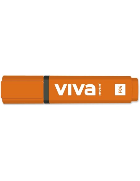 Molin Viva Marqueur Fluo - Trait entre 1 et 5mm - Encre Avec Base de Eau - Couleur Orange