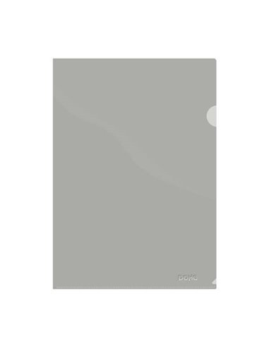 Dohe Dossier Uñero Premium Taille A4 - 210x297mm - Fabricado en Polipropileno Translucido de 180 Micras - Couleur Gris