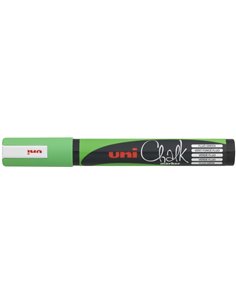 Uni-ball PWE-5M Marqueur de Tiza Liquida - Pointe Conica 1.8-2.5mm - Borrado en Humedo - Résistant à la Lluvia - Couleur Vert