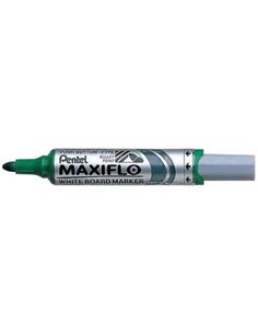 Pentel Maxiflo Feutre Pour Tableau Blanca - Regulacion du Flujo de Encre - Pointe Ronde - Ancho de Linea 2,5mm - 50% de Material
