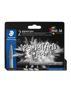 Staedtler 376 Pack de 2 Feutres Pointe de Fibre Ronde - Ancho de Linea aprox. 1,0mm - Couleurs Vivos et Brillantes - No Amarille